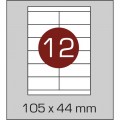 Этикетка самоклеящаяся А4 (12 шт на листе)105 х 44 мм с прямыми углами