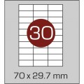 Этикетка самоклеящаяся А4 (30шт на листе) 70х29,7 мм с прямыми углами