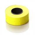 Этикет лента 21,5х12 мм флюорисцентная желтая1500 шт, упаковка 64 рулона