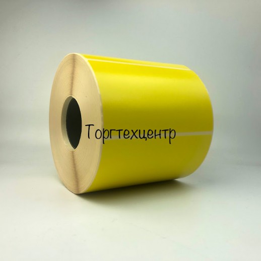 Термоэтикетка самоклеящаяся 100х60 мм термо ЕКО, желтая 