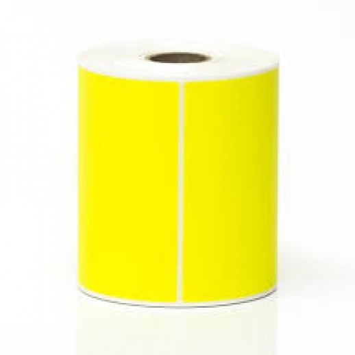 Этикетка самоклеящаяся 100х40 мм  бумажная  желтая 1000шт 
