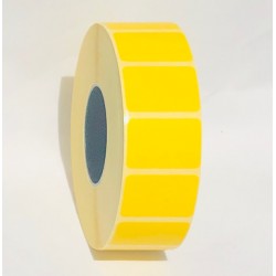 Етикетка самоклейка 30х20 мм напівглянцева жовта 2000шт