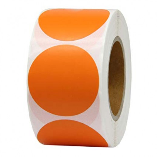 Этикетка самоклеящаяся круглая термо ЕКО 44 мм диаметр (1000шт) оранжевая 